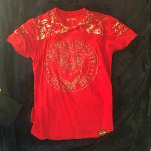 red gold tee shirt